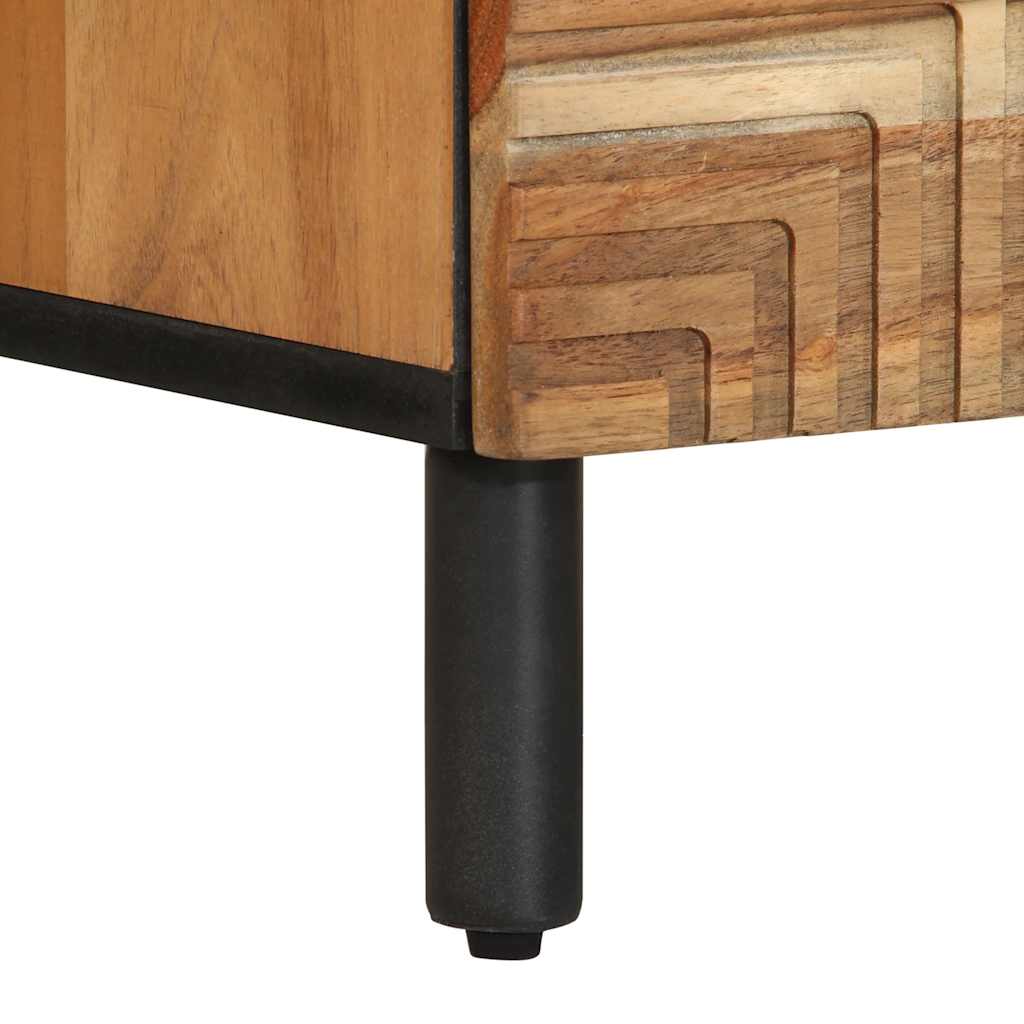 Solid Acacia Bedside Cabinet, 40x33x46 cm - Stylish & Durable