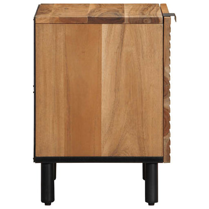 Solid Acacia Wood Bedside Cabinets 2 pcs, 40x33x46 cm - Natural Finish