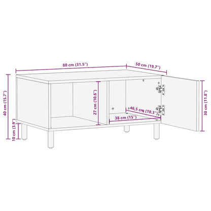 Coffee Table 80x50x40 cm Solid Wood Acacia