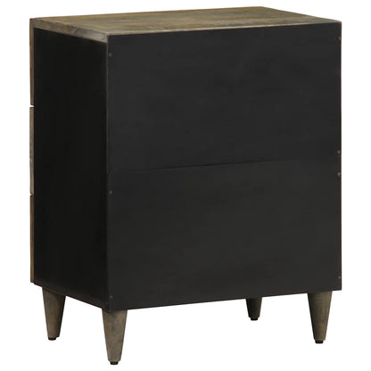 Bedside Cabinet Light Grey 50x33x60 cm Solid Wood Mango