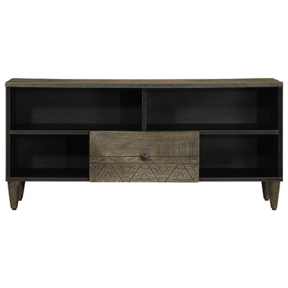 TV Cabinet Black 100x33x46 cm Solid Wood Mango