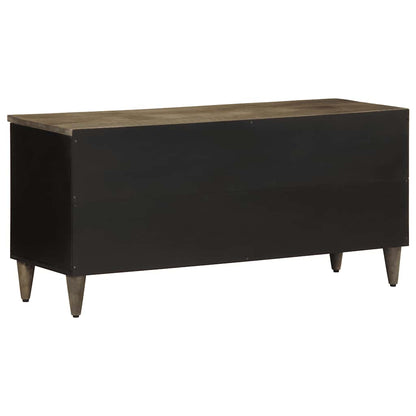 TV Cabinet Black 100x33x46 cm Solid Wood Mango