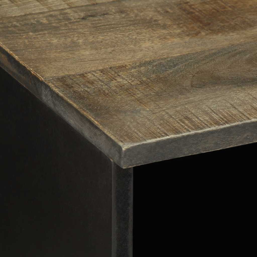 TV Cabinet Black 100x33x46 cm Solid Wood Mango