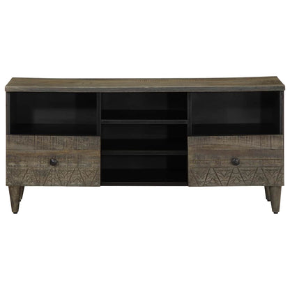 TV Cabinet Black 100x33x46 cm Solid Wood Mango