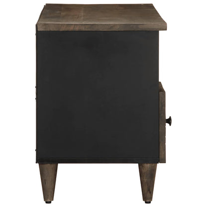 TV Cabinet Black 100x33x46 cm Solid Wood Mango