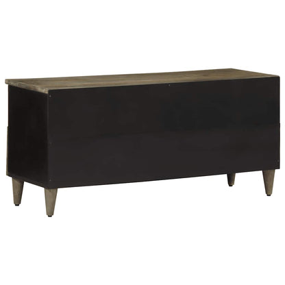 TV Cabinet Black 100x33x46 cm Solid Wood Mango