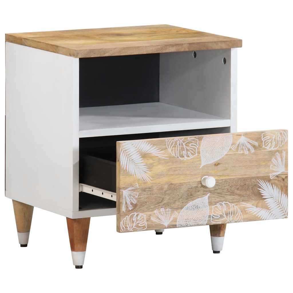 Solid Mango Wood Bedside Cabinets 2pcs - 40x33x46 cm