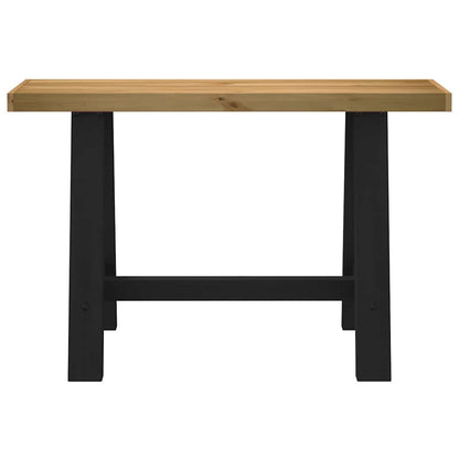 Solid Pine Console Table NOAIN 120x30x75 cm with A-Shaped Legs