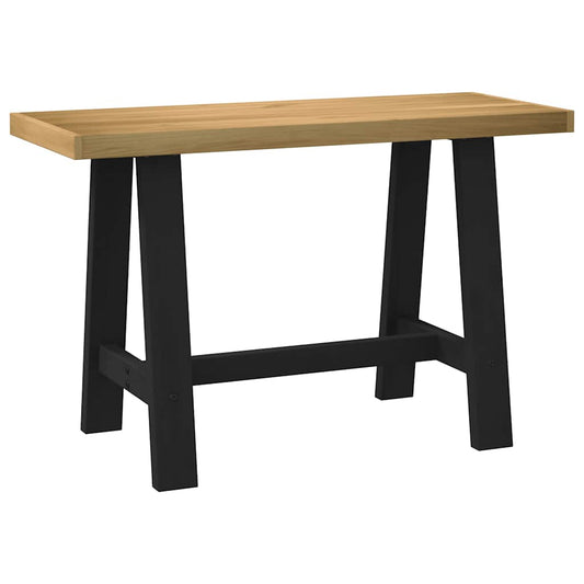 Solid Pine Desk with A-Shaped Legs, 120x50x75 cm