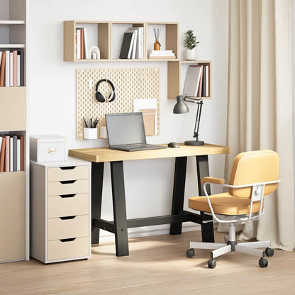 Solid Pine Desk with A-Shaped Legs, 120x50x75 cm