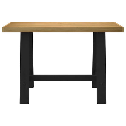 Solid Pine Desk with A-Shaped Legs, 120x50x75 cm