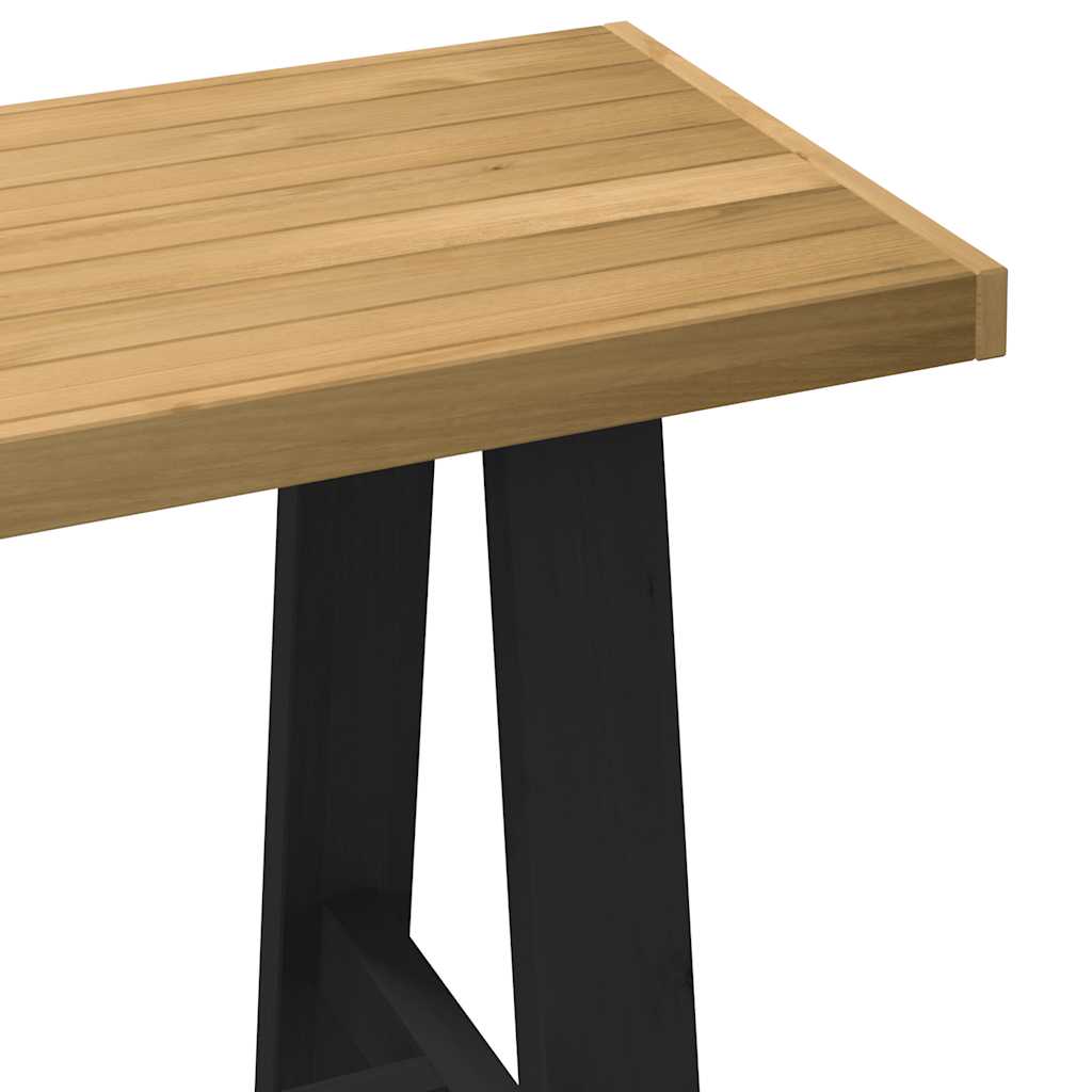 Solid Pine Desk with A-Shaped Legs, 120x50x75 cm