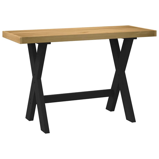 Solid Pine Desk with X-Shaped Legs 120x50x75 cm - NOAIN