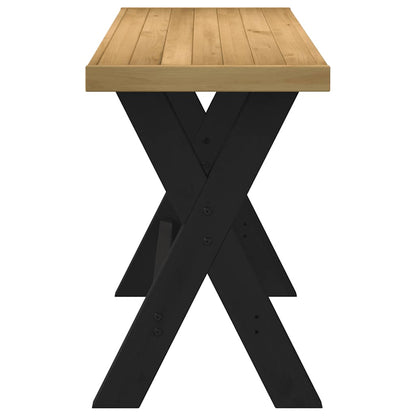 Solid Pine Desk with X-Shaped Legs 120x50x75 cm - NOAIN