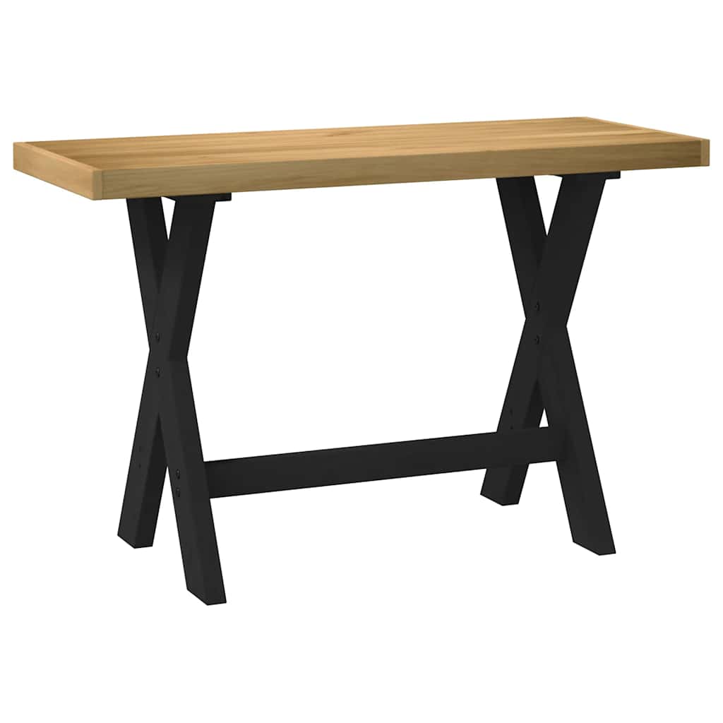 Solid Pine Desk with X-Shaped Legs 120x50x75 cm - NOAIN