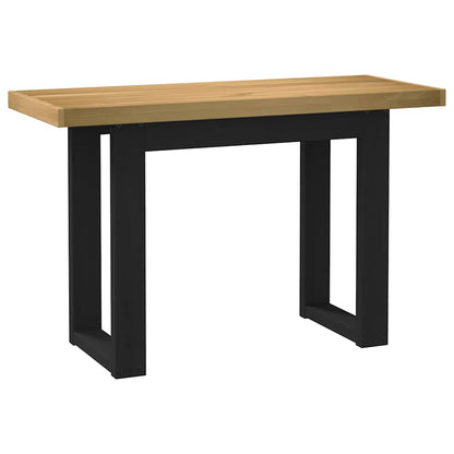 Solid Pine Desk with U-Shaped Legs, 120x50x75 cm