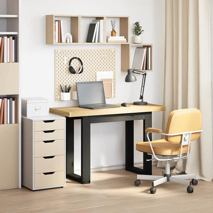 Solid Pine Desk with U-Shaped Legs, 120x50x75 cm
