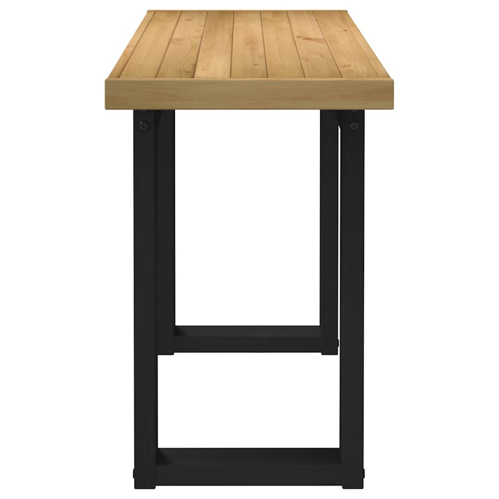 Solid Pine Desk with U-Shaped Legs, 120x50x75 cm
