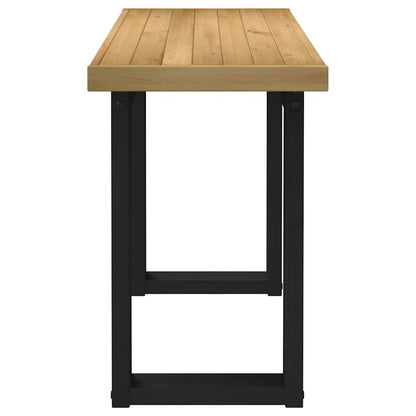 Solid Pine Desk with U-Shaped Legs, 120x50x75 cm