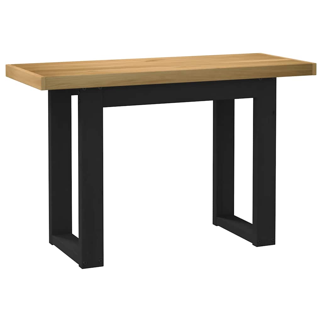 Solid Pine Desk with U-Shaped Legs, 120x50x75 cm