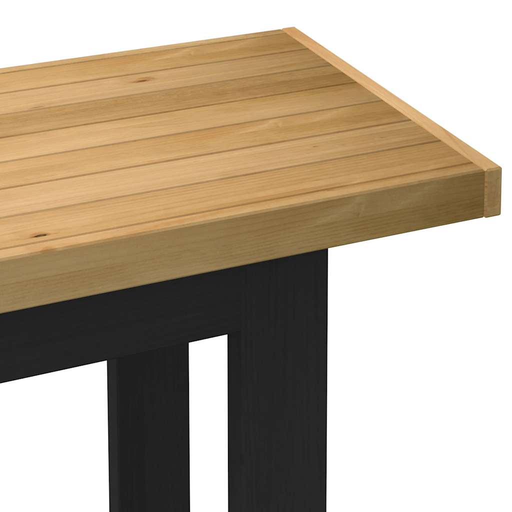 Solid Pine Desk with U-Shaped Legs, 120x50x75 cm