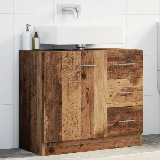 Vintage Engineered Wood Sink Cabinet, 63x30x54 cm, Rustic Charm