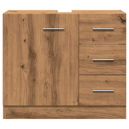 Artisan Oak Sink Cabinet 63x30x54 cm - Durable Engineered Wood