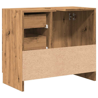 Artisan Oak Sink Cabinet 63x30x54 cm - Durable Engineered Wood
