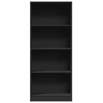 Bookcase Black 60x24x143 cm Engineered Wood