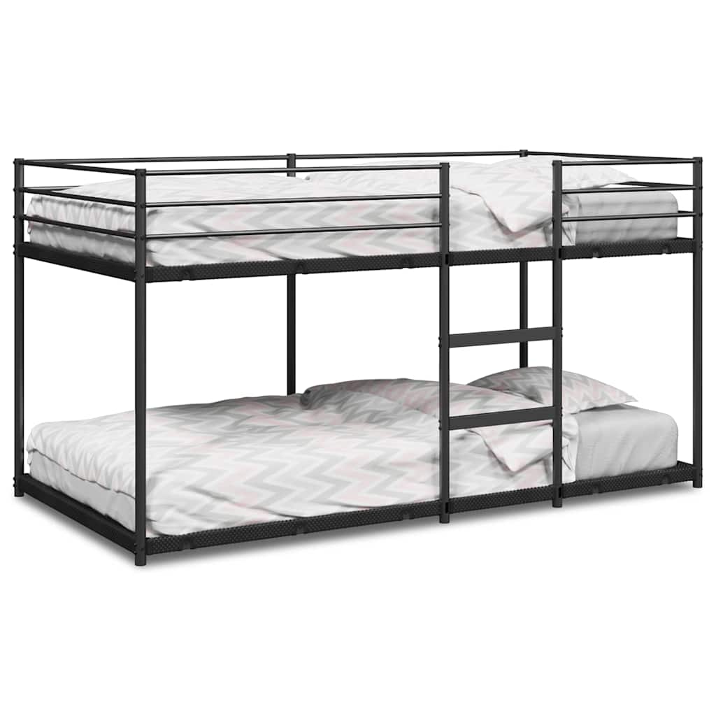 Bunk Bed without Mattress Black 90x190 cm Steel