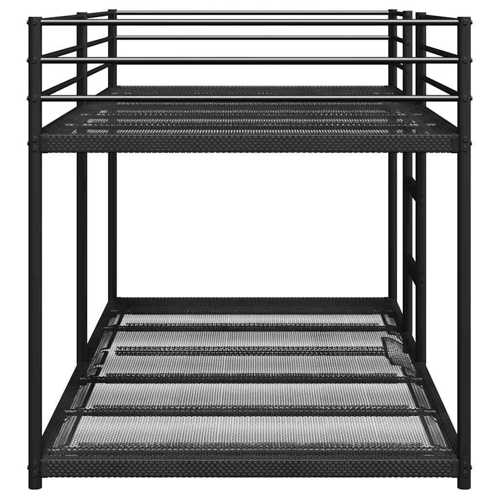 Black Steel Bunk Bed Frame 100x190 cm - No Mattress Included
