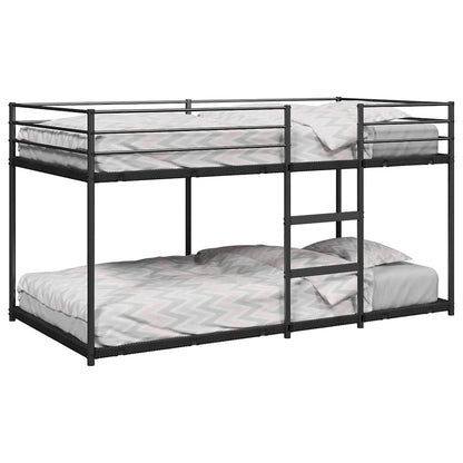 Black Steel Bunk Bed Frame 100x190 cm - No Mattress Included