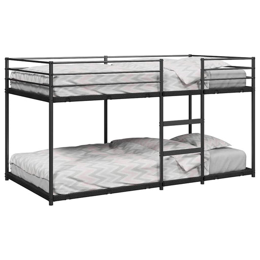 Black Steel Bunk Bed Frame 100x190 cm - No Mattress Included
