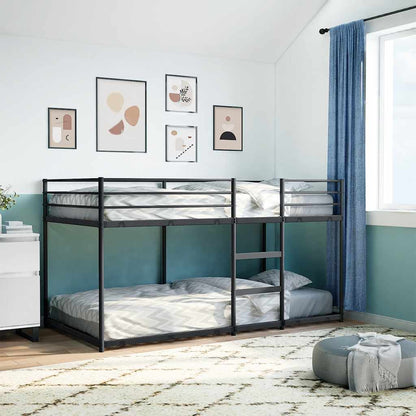 Bunk Bed without Mattress Black 100x200 cm Steel
