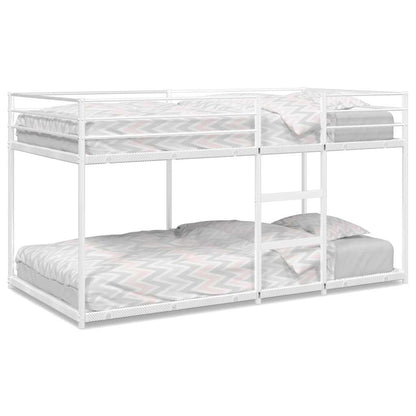 White Steel Bunk Bed Frame 75x190 cm - No Mattress Included