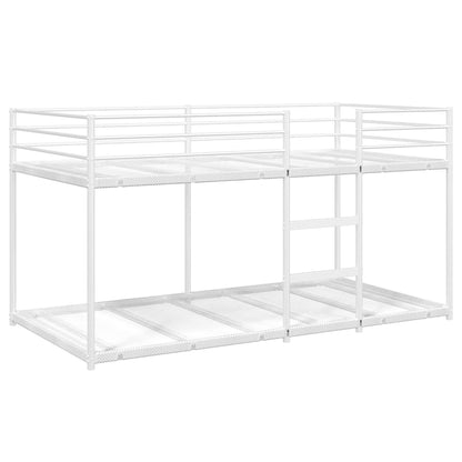 White Steel Bunk Bed Frame 75x190 cm - No Mattress Included