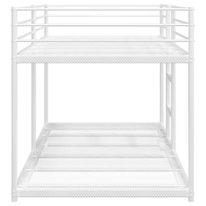 White Steel Bunk Bed Frame 75x190 cm - No Mattress Included
