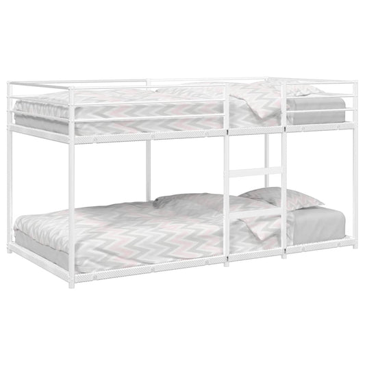 White Steel Bunk Bed Frame 75x190 cm - No Mattress Included