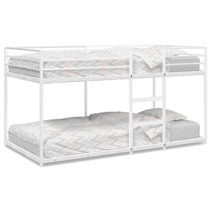 White Steel Bunk Bed Frame 100x190 cm - No Mattress Included