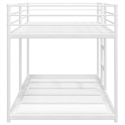 White Steel Bunk Bed Frame 100x190 cm - No Mattress Included