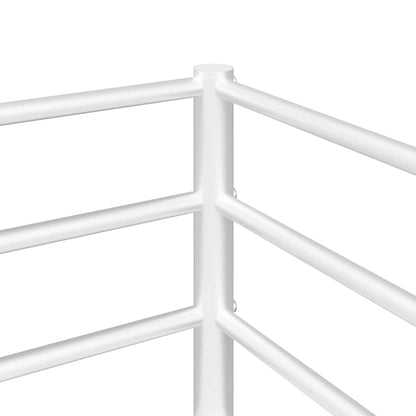 Sturdy White Steel Bunk Bed Frame 107x203 cm - Mattress Not Included