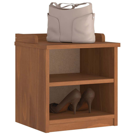 SANDNES Solid Pine Hallway Bench 45x40x50 cm - Natural Finish