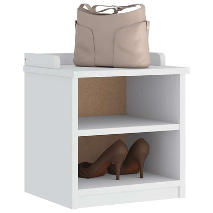 SANDNES White Solid Pine Hallway Bench - 45x40x50 cm