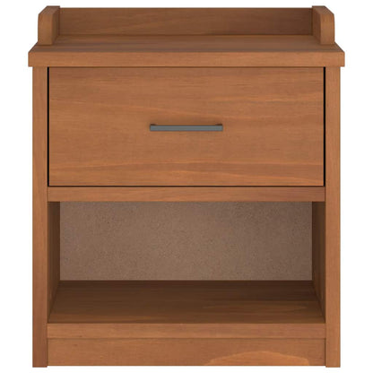 Solid Pine Hallway Bench SANDNES, 45x40x50 cm - Natural Wood Finish
