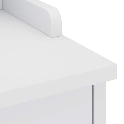 Solid Pine Hallway Bench SANDNES White - 45x40x50 cm
