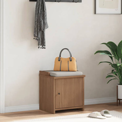 Solid Pine Hallway Bench SANDNES 45x40x50 cm - Natural Finish