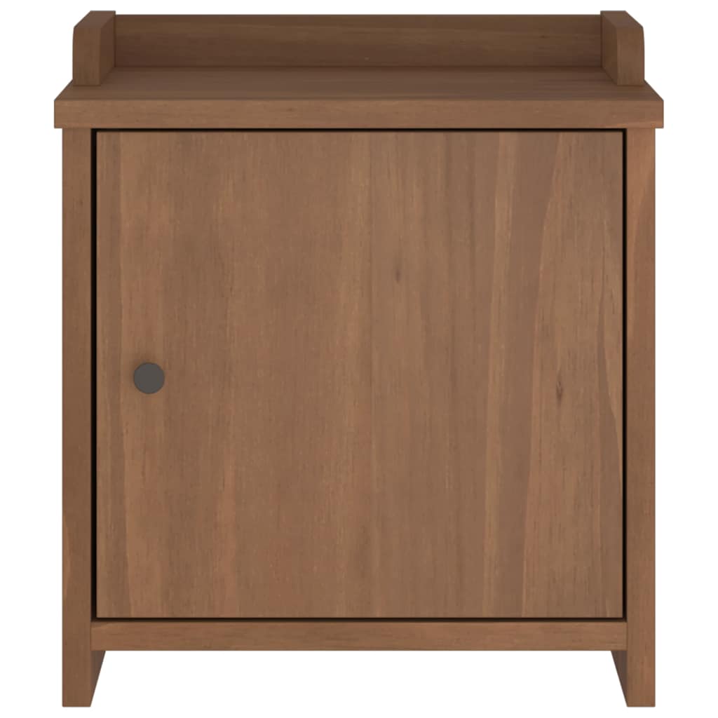 Solid Pine Hallway Bench SANDNES 45x40x50 cm - Natural Finish