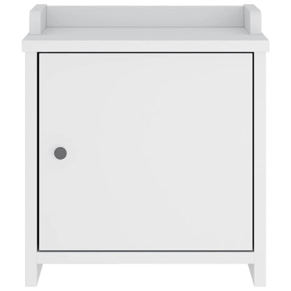 Solid Pine Hallway Bench SANDNES - White 45x40x50 cm