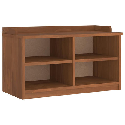 Solid Pine Hallway Bench SANDNES 87x40x50 cm - Natural Finish