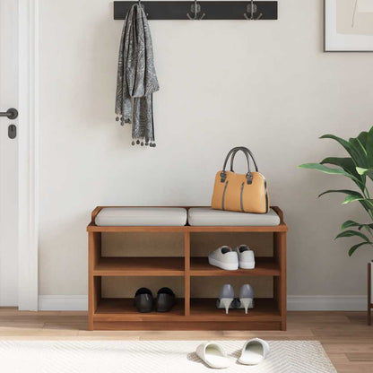 Solid Pine Hallway Bench SANDNES 87x40x50 cm - Natural Finish